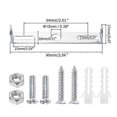 thumbnail image 5 of 4 Pcs Plaque de Fixation de Plafond 90mm pour Plaque de Montage -Sy, 5 of 5