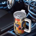 thumbnail image 6 of Modern 40oz Tumbler– Stainless Steel Insulated Tumbler with Handle and Straw, Large Capacity Travel Cup for Hot & Cold Drinks, 6 of 7