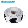 thumbnail image 2 of Uxcell Reflective Tape, Waterproof Self Adhesive High Visibility Caution Safety Tape for Trucks Trailers Cars White/Black, 2 of 7