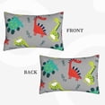 thumbnail image 4 of Balery Cute Dinosaur Pillow Covers,Bed Pilowcases,Reversible Plush Throw Pillow Covers End Pillow Encasement,Pillow Case - 14"X20", 4 of 9