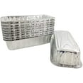 thumbnail image 3 of Pactogo 3 lb. Disposable Aluminum Foil Loaf Bread Baking Pan 10.75" x 4.5" x 2.31" - Heavy Duty Made in USA (Pack of 200), 3 of 5