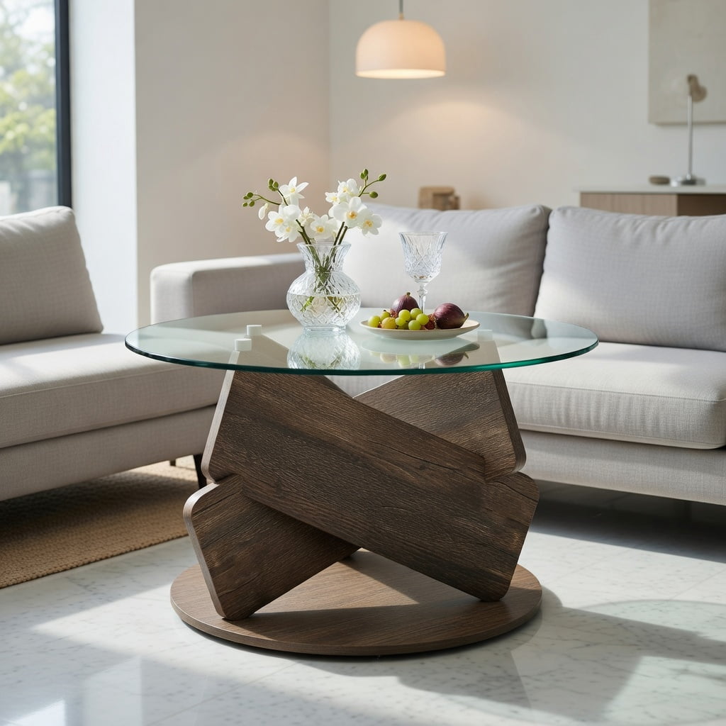 DEXTRUS, Modern Lift Top Coffee Table with Storage, 31.5