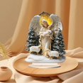 thumbnail image 2 of Winter Christmas Ornament Angel Holding Baby and Sheep Nativity Keepsake for Tree Hanging Collectible Tabletop Decor Holiday Gift Idea, 2 of 4