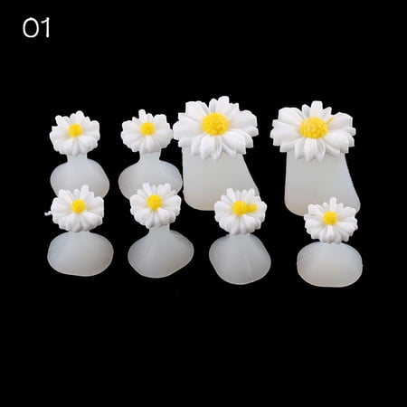8 Pcs New Daisy Flower Comfortable Foot Care Tools Toe Corrector Pedicure Toe Separator Silicone 1
