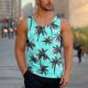 thumbnail image 5 of Camiseta sin mangas de cuello redondo para hombre, informal, a la moda, con estampado, cuello redondo, sin mangas, deportiva, blusa para hombre, 5 of 6