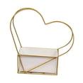 thumbnail image 1 of Organizador de canasta de flores en forma de corazón Diseño simple Sembradora de metal geométrica de hierro para mesas de recepción de jardín Oficina 36CMX22CMX11CM, 1 of 8