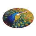 thumbnail image 2 of Bingfone Christmas Tree Skirt Mat Christmas Decoration Interior 48" -Peacocks, 2 of 6