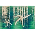 thumbnail image 2 of Mahan, Kathy 14x11 White Modern Wood Framed Museum Art Print Titled - Starfish on Water I, 2 of 4
