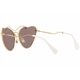 thumbnail image 4 of Miu Miu Sunglasses MU55RS 55RS 7OE6X1 Women Gold Frame/Dark Brown Lens BRAND NEW, 4 of 6