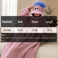 thumbnail image 3 of Adult Soft Pullover Hooded Robe Funny Cartoon Plush Loungewear,  Silly Onesie Big Mouth Monster Pajamas, Plush Hooded Lounge Dress for Halloween Party, Oversized Fleece Homewear for Family Matching, 3 of 19