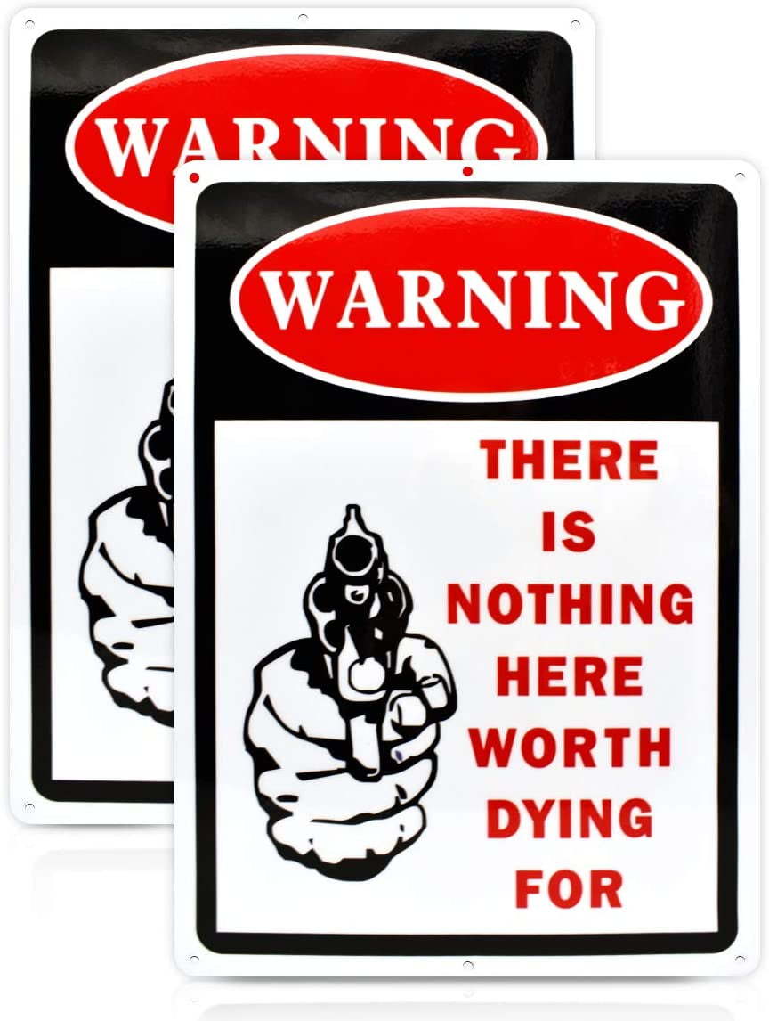 WARNING "There is nothing here worth dying for" floor mat/rug 