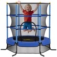 thumbnail image 1 of Qaba Kids Trampoline, Indoor Outdoor Exercise Fitness Equipment, Blue, 1 of 10