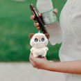 thumbnail image 4 of Hearth & Gear Beckoning Cat With Squeaker And Cute Cartoon Stuffed Animal Keychain Hanging Ornament For Fortune, 4 of 6