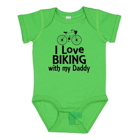 

Inktastic I Love Biking with Daddy Gift Baby Boy or Baby Girl Bodysuit