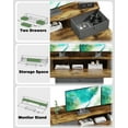 thumbnail image 5 of Homall 55" Height Adjustable Electric Standing Desk Sit-Stand Desk with Storage Shelf And Drawer Lifting Range 28~48" Office Computer Desk,Brown, 5 of 7