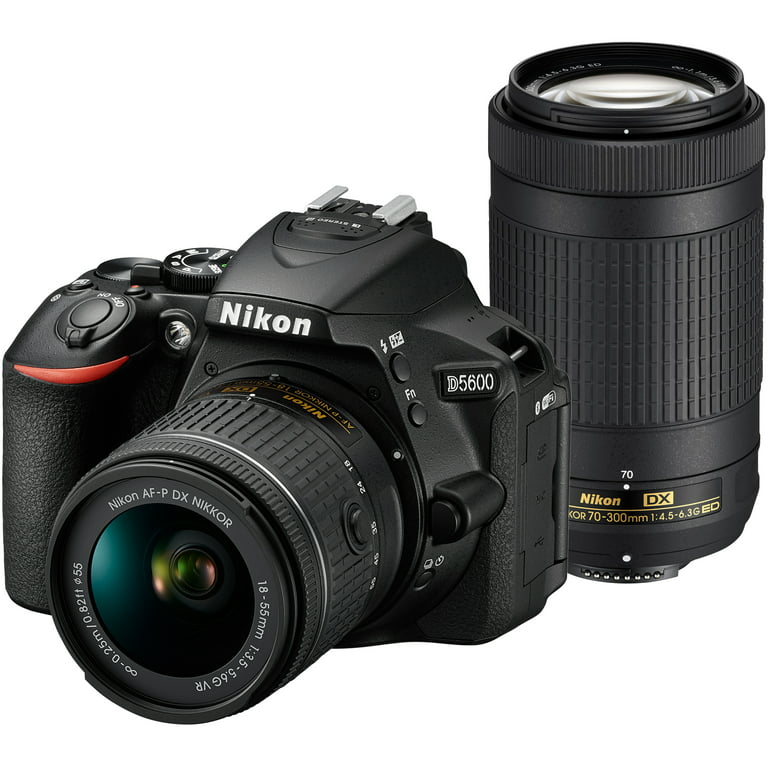 Nikon D5600 Wi-Fi Digital SLR Camera with 18-55mm VR & 70-300mm DX
