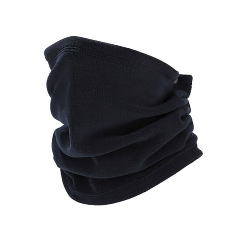 UTSJKR Neck Warmer Winter Fleece Lined Neck Gaiter Trapping Thermal Ski Tube Circle Loop Half Face Mask for Cold Weather Navy