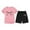 Pink, variant on Gaexia Girls Summer Outfits Size 14-16 Floral Print Sleeveless Top Clothes Casual Blouse and Shorts Clothing Sets Tracksuit Little Girls