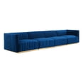thumbnail image 2 of Conjure Channel Tufted Performance Velvet 4-Piece Sofa-EEI-5845-GLD-BLK, 2 of 5