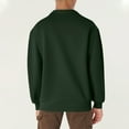 thumbnail image 4 of Zimjoy Men's Quarter Zip Pullover Mock Neck Long Sleeve 1/4 Zip Pullover Mens Casual Green Sweatshirt Lightweight Fall Zip Up Hoodie Men, Army Green L, 4 of 7