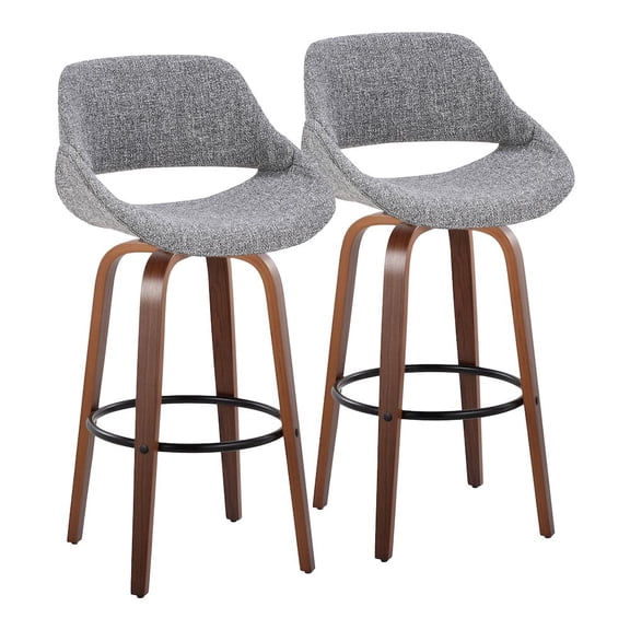 LumiSource Fabrico 30" Fixed-Height Barstool - Set of 2