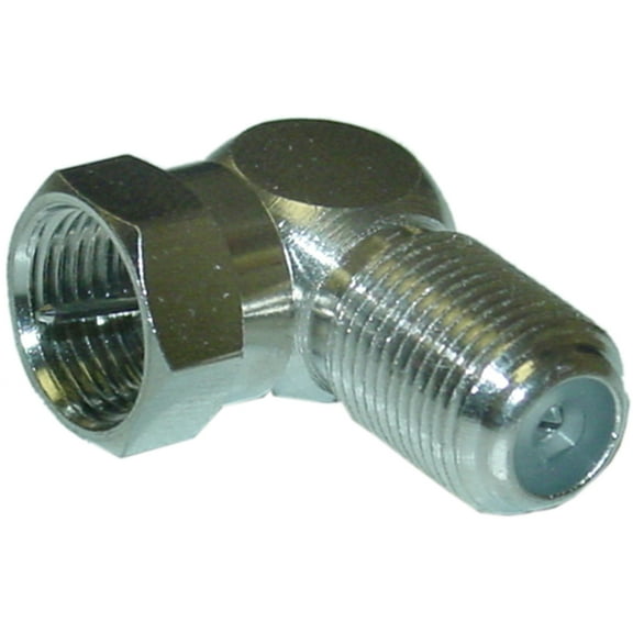 F-pin Right Angle Adapter, F-pin Female to F-pin Male