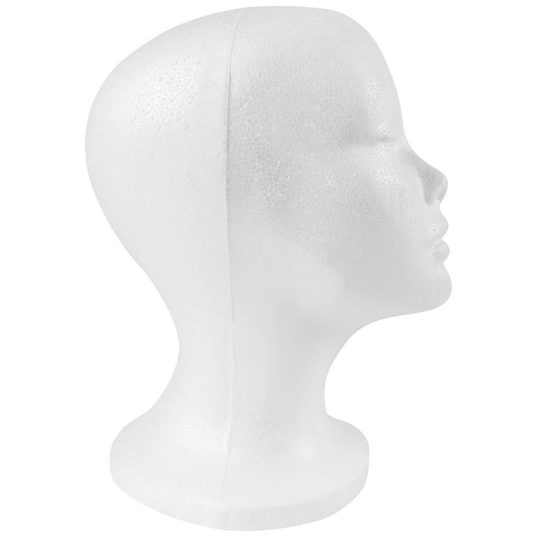 Lurrose Styrofoam Wig Heads, Foam Mannequin Head Male Styrofoam Model Heads  Manikin Head for Wigs Display, 3pcs
