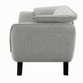 thumbnail image 4 of Naeli Loveseat- Rounded Light Gray Boucle- 65 Inch Solid Pine Wood, 4 of 6
