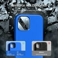 thumbnail image 4 of [5 in 1 Designed for iPhone 13 Case, with 2 Pack Screen Protector + 2 Pack Camera Lens Protector, Liquid Silicone Ultra Slim Shockproof Protective Phone Case [ Microfiber Lining](Klein Blue), 4 of 12