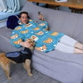 thumbnail image 3 of Cartoon Corgi Wearable Oversized Blanket,Wearable Blanket Hoodie for Adults,Cozy Hooded Blankets with Super Pockets,Super Warm Fuzzy Pullover for Women & Men, 3 of 6