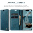 thumbnail image 3 of CaseMe for iPhone 14 Wallet Case Soft PU Leather Flip Case Magnetic Stand Flip Protective Cover Leather Case with ID & Credit Card Slots Holder Case-Cyan, 3 of 8