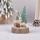 thumbnail image 4 of Adorno navideño de madera para escritorio, adorno de árbol de madera, decoración navideña para el hogar, elegante diseño de pino, árbol de escritorio plegable, base de soporte de metal, para, 4 of 7