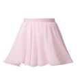 thumbnail image 1 of YONGHS Kids Girls Ballet Lyrical Dance Skirt Solid Color Chiffon Miniskirt A Pink 11-12, 1 of 7