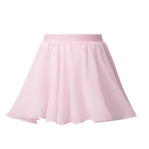 TiaoBug Kids Girls Ballet Skirts Chiffon Pull on Dance Tutu Skirt Ballerina Dancewear