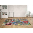 thumbnail image 4 of Office Rug, Colorful Rugs, Large Rugs, Outdoor Rugs, Soft Rugs, Graffiti Rugs, Entry Rug, Bedroom Rugs, Colorful Graffiti Rugs, Thin Rug, 2.6'x5' - 80x150 cm, 4 of 8