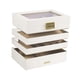 thumbnail image 4 of Joyero Organizador de Joyas Tocador Multiusos Elegante Joyero de 4 Capas Blanco, 4 of 9