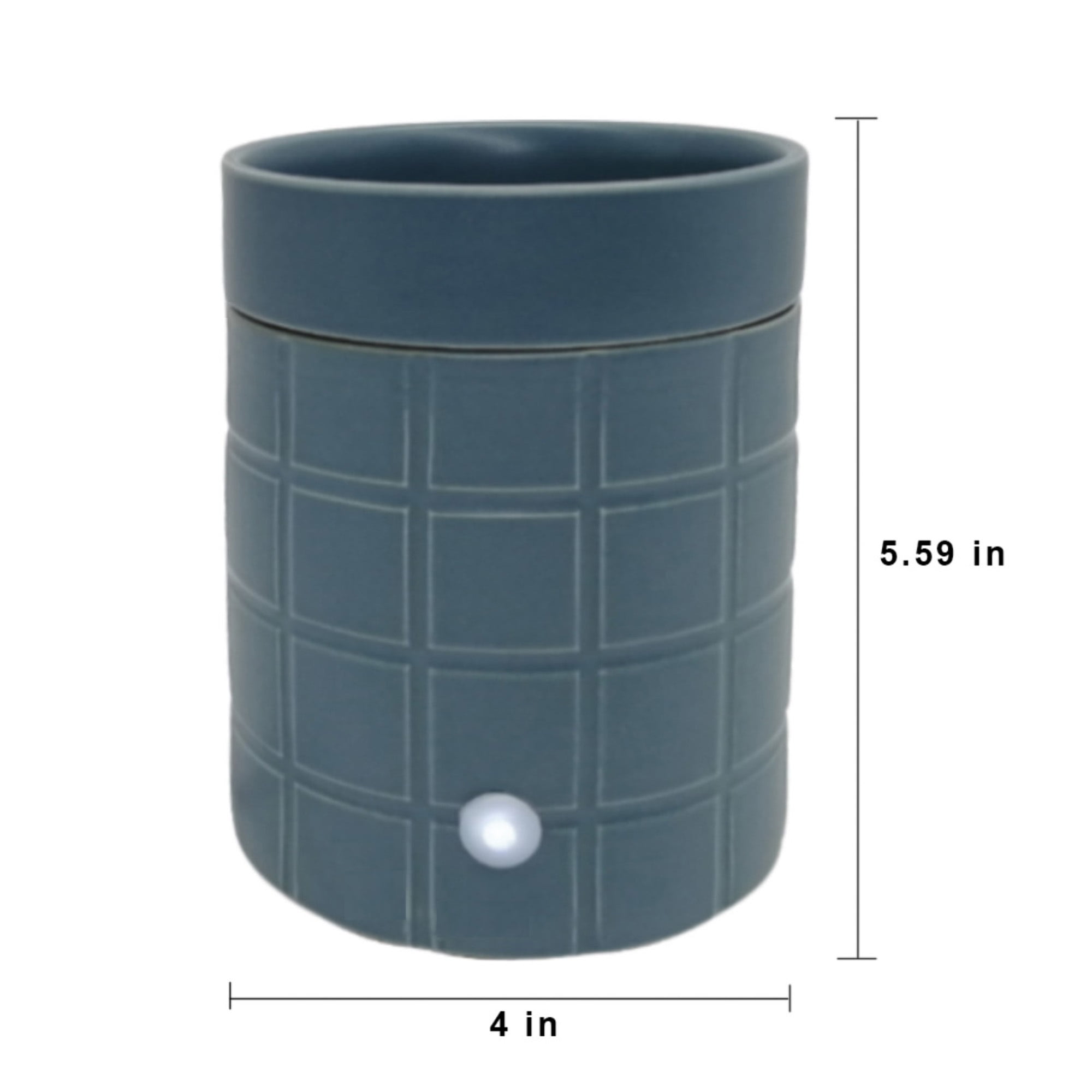 (3 pack) Mainstays Electric Gray Grid Ceramic Oil Warmer with Timer, Single Pack