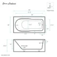 thumbnail image 6 of Concorde 60" x 30" Right-Hand Drain Alcove Bathtub with Apron and Armrest, 6 of 9