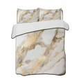 thumbnail image 2 of Marble Gold Full Size Down Alternative Comforter, Lightweight Comforter Quilt Bedding Set with Pillow Shams Abstract Luxury Wave Gold Marbling Modern All Seasons Bed Comforter Duvet Insert 78"x90", 2 of 7