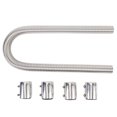 thumbnail image 2 of Stainless Steel Flexible Radiator Cooling Water Hose Kit with Adjustable Clamps Cap 48 Inch Universal, 2 of 7