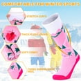 thumbnail image 3 of Kids Ski Socks, 2 Pairs Warm Thick Snow Socks for Boys Girls Toddler Winter Skiing Snowboarding, 3 of 5