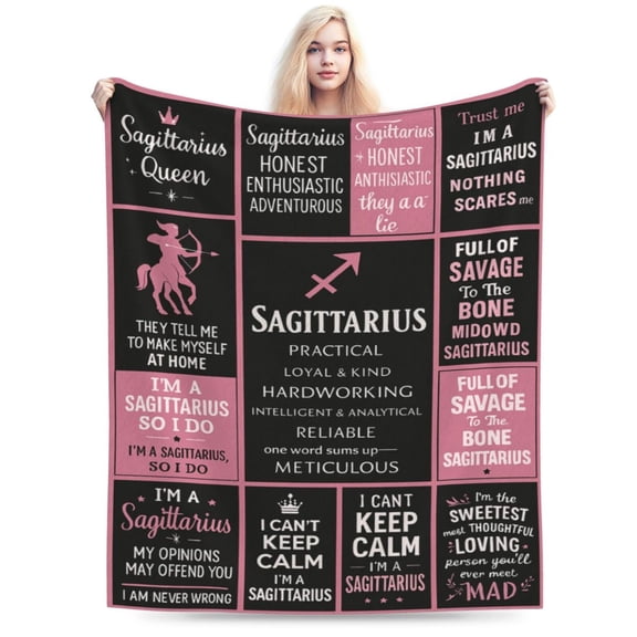 Sagittarius Gifts for Women, Sagittarius Throw Blanket,Sagittarius Zodiac Gifts for Women, Sagittarius Astrology Throw Blanket Birthday Sagittarius Gifts for Women Men 50x40