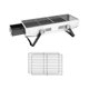 thumbnail image 1 of Parrilla de carbón para barbacoa, parrilla para barbacoa de camping, parrilla plegable de acero inoxidable para madera. Plata sin sartén, 1 of 8