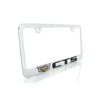 Cadillac CTS Brass License Plate Frame with Chrome Finish (2 hole)