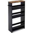 thumbnail image 1 of Carrito de cocina negro Rolling Storage Cart MARTY de 4 niveles, 1 of 7