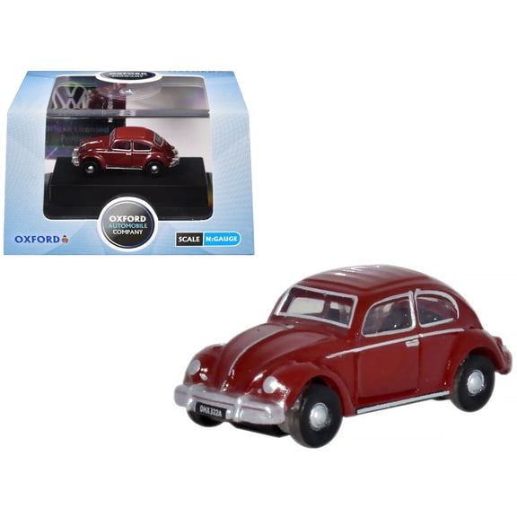 Volkswagen Beetle Ruby Red 1/148 (N) Scale Diecast Model Car by Oxford Diecast