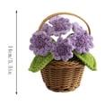 thumbnail image 2 of DFC Handmade Crochet Pot Desktop Ornament Decorative Knitted Potted Home Desk Accessory Unique Idea, 2 of 7