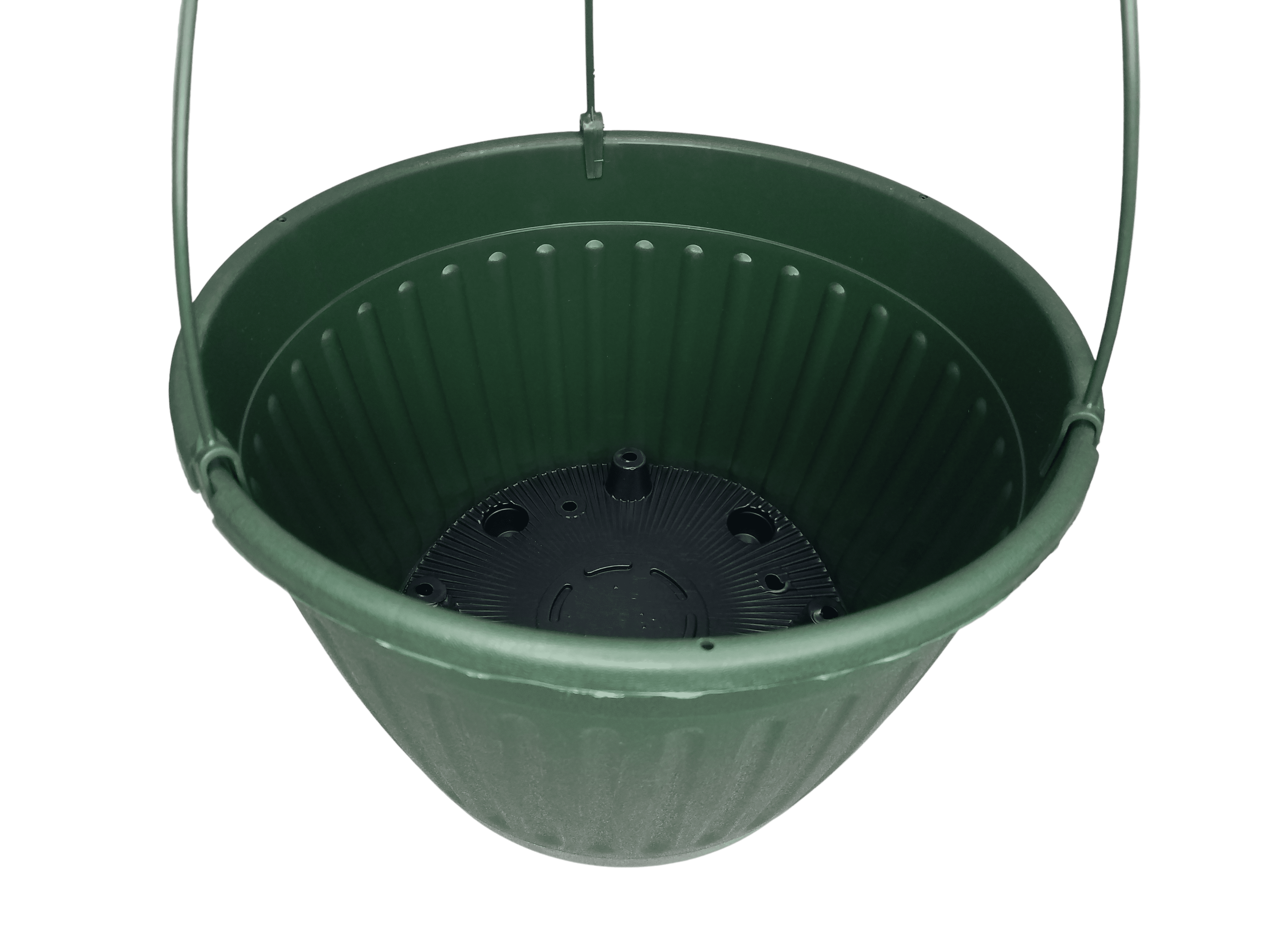 Landmark Plastic 10" Green Imperial Hanging Basket Planter, Set of 5
