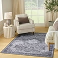thumbnail image 2 of Nourison Nourison Washables 4' x 6' Charcoal Grey Vintage Indoor Rug, 2 of 10