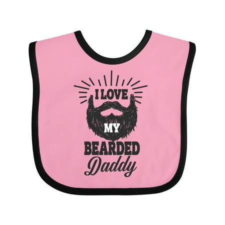 

Inktastic I Love My Bearded Daddy Gift Baby Boy or Baby Girl Bib